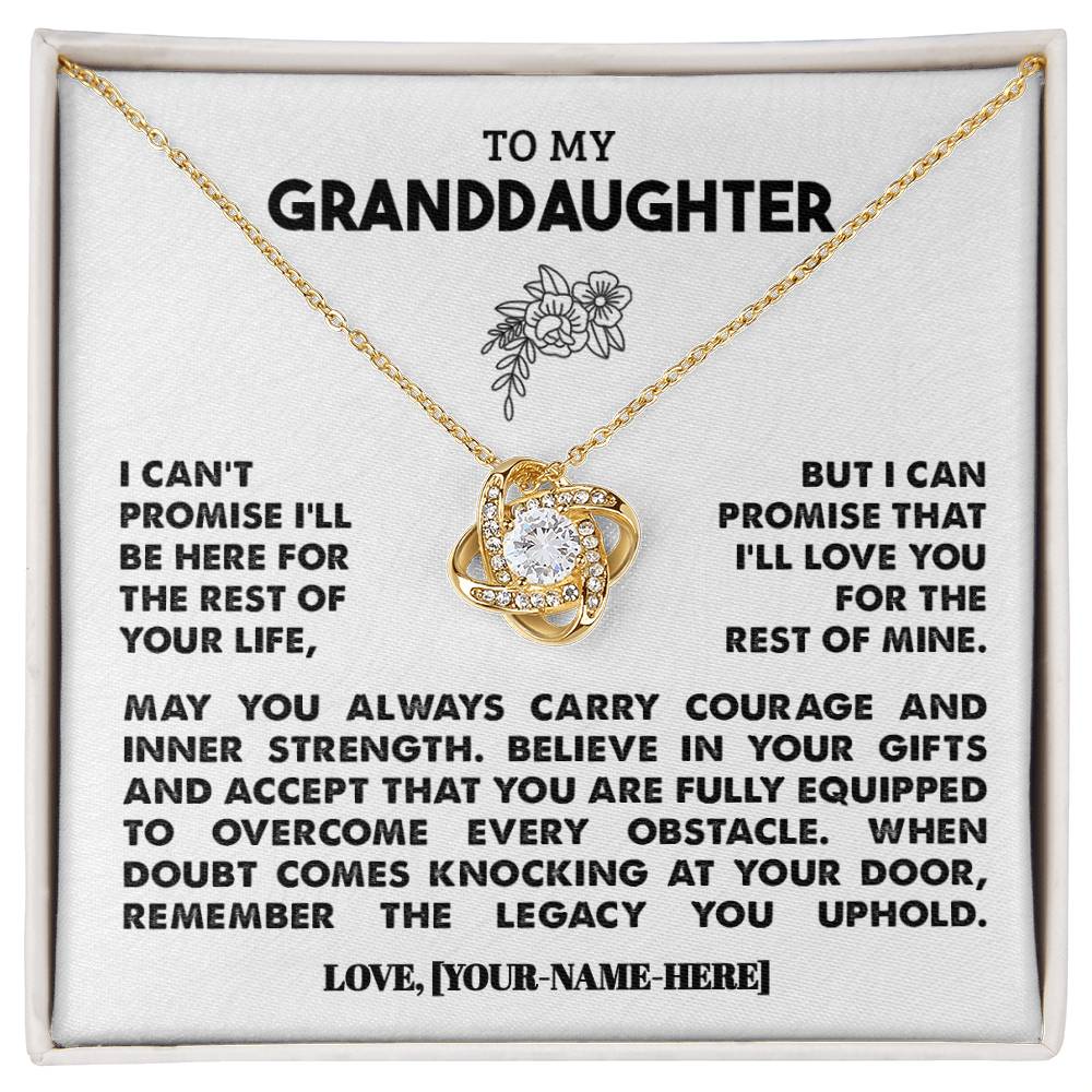 To My Granddaughter | Personalized Legacy Love Knot Necklace - Gift Set