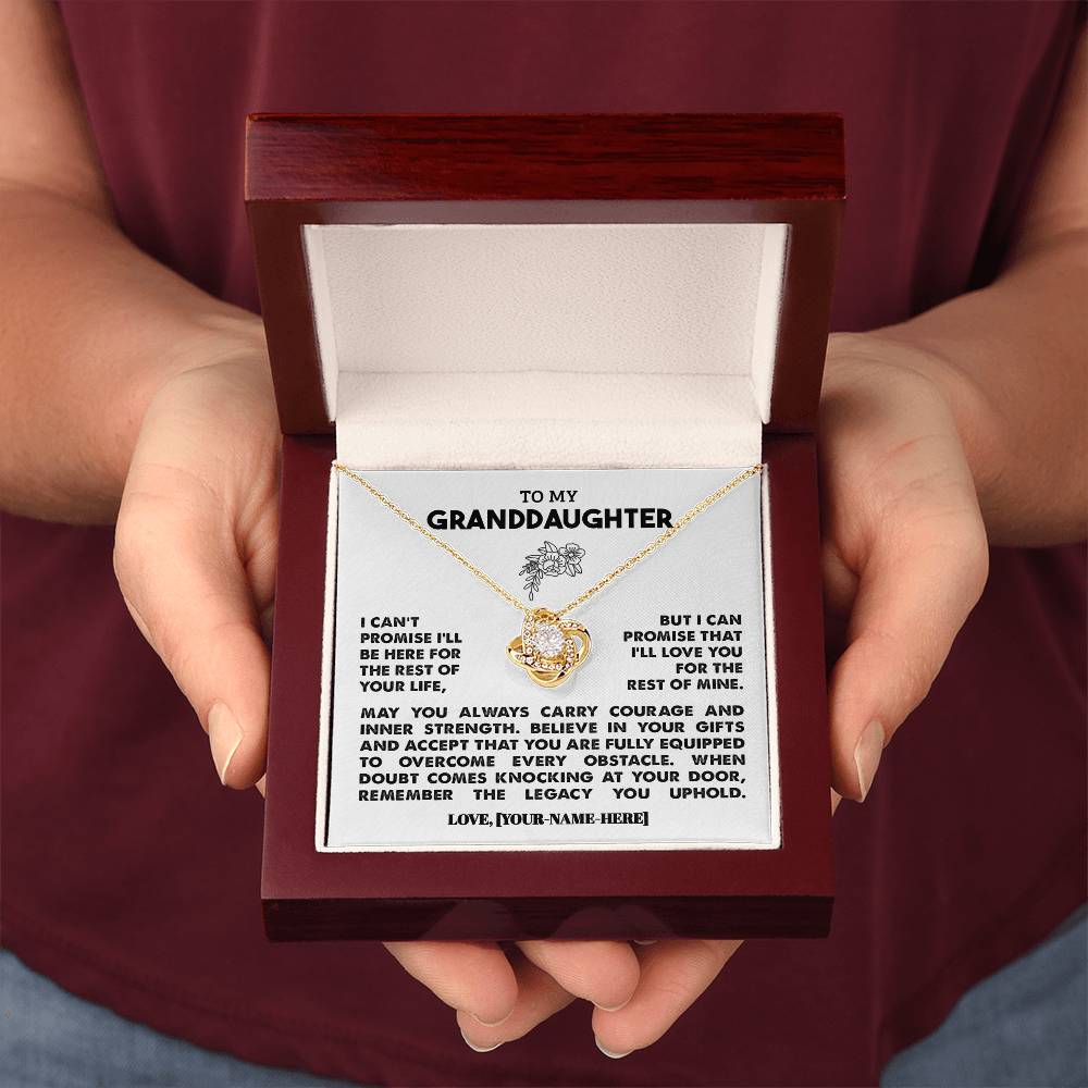 To My Granddaughter | Personalized Legacy Love Knot Necklace - Gift Set