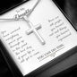 Stainless Cross Necklace For Wife w/ MC