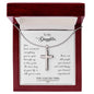 Stainless Cross Necklace For Wife w/ MC