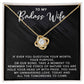 To My Badass Wife | For All The Tomorrows To Come - Love Knot Necklace